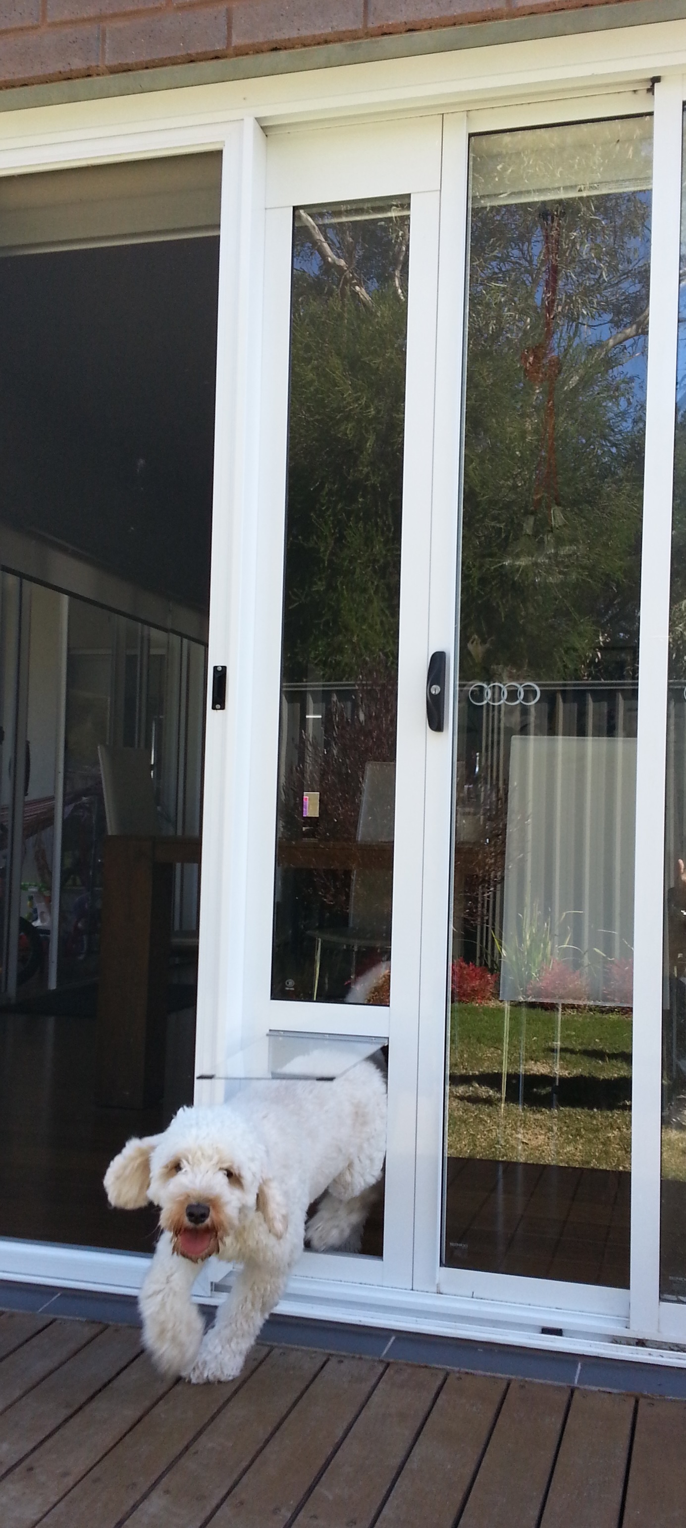 Full-length PatioLock one-piece sliding-door insert